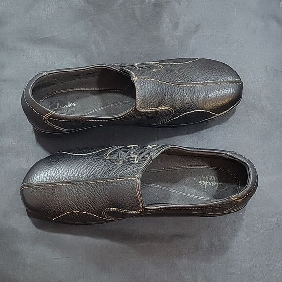 CLARKS COLLECTION ROUND TOE SLIP-ON WOMEN"S FLAT SHOE - Picture 11 of 15